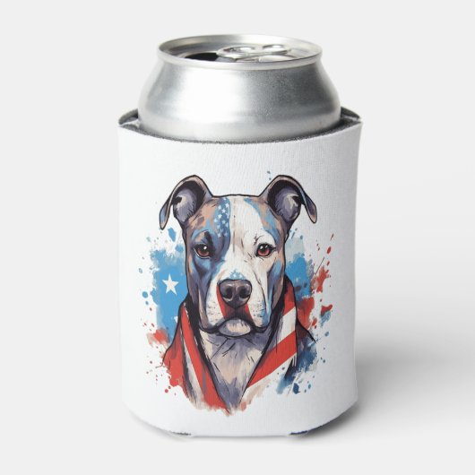 ALL AMERICAN DOG-lovers pit bull 2 缶クーラー (缶正面)