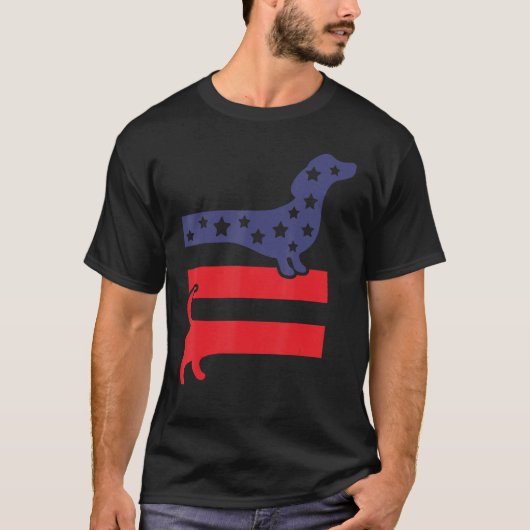 All American Dog Mom Dog Dad 4th Of July USA Flag  Tシャツ (正面)