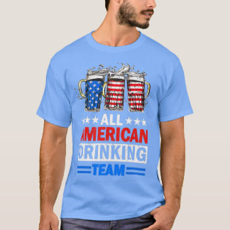 All American Drinking Team Us Beer  Tシャツ