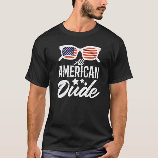 All American Dude 4 Of 7月ファミリーマッチングソン Tシャツ (正面)