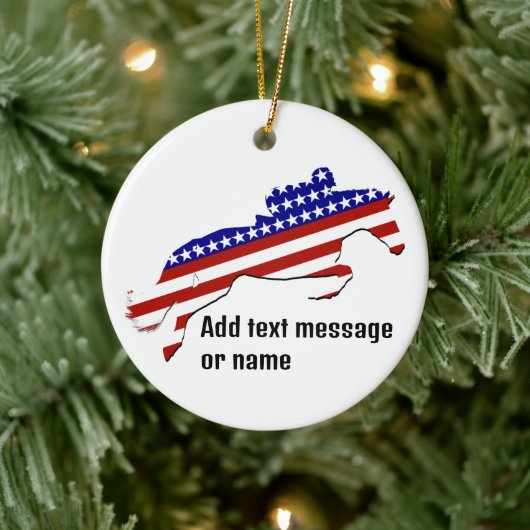 All-American Equestrian Rider セラミックオーナメント (ツリー)