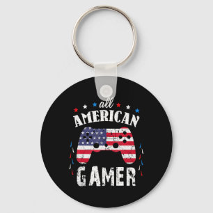 All American Gamer Patriotic Video Game 7月4日 キーホルダー