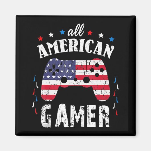 All American Gamer Patriotic Video Game 7月4日 マグネット (正面)