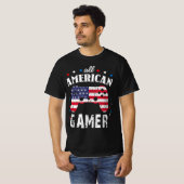 All American Gamer Patriotic Video Game 7月4日 Tシャツ (正面フル)