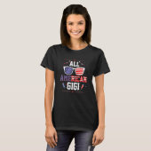 All American Gigi 4th of July US Flag Sunglasses F Tシャツ (正面フル)