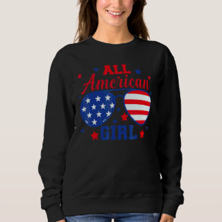 All American Girl 4th Of July Girls Kid Sunglasses スウェットシャツ