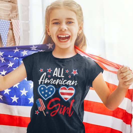 All American Girl" 4th of July –  Patriotic Girls! Tシャツ