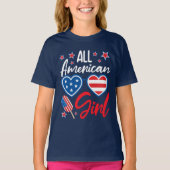 All American Girl" 4th of July –  Patriotic Girls! Tシャツ (正面)
