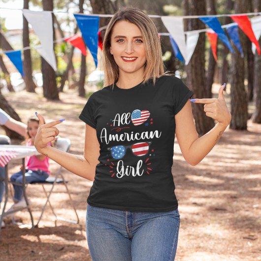 All American Girl American Patriot Gift Tシャツ