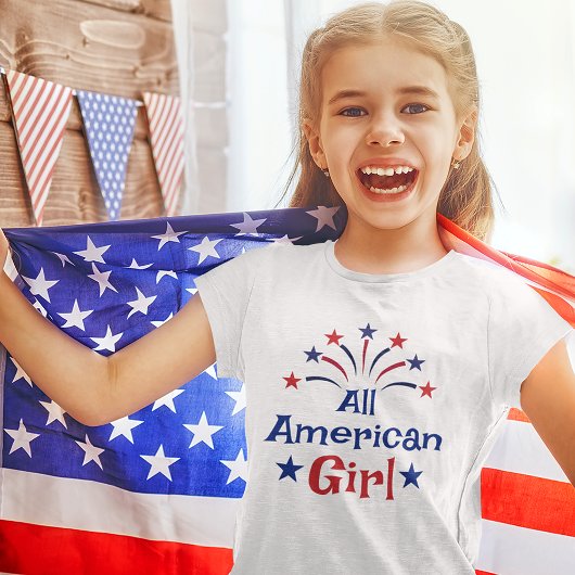 All American Girl Four of July Kid Tシャツ