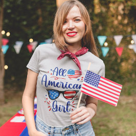 All American Girl, Fun Gift 4th July Tシャツ