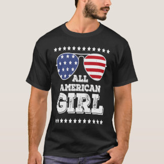 All American Girl Matching Family 4th of July Girl Tシャツ