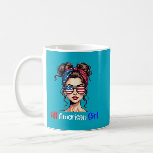 All American Girl Patriotic Coffee コーヒーマグカップ (左)