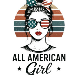 All American Girl USA Patriotic T-shirt トライブレンドＴシャツ