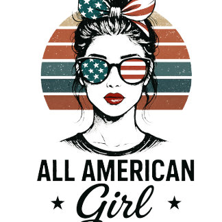 All American Girl USA Patriotic T-shirt トライブレンドＴシャツ