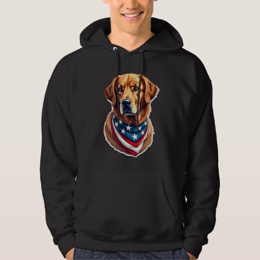 All American Golden Retriever Vintage Tee パーカ (正面)