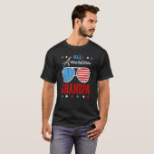 All American Grandpa 4th Of July Sunglasses Matchi Tシャツ (正面フル)