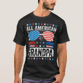 All American Grandpa  Patriotic t shirt Tシャツ (正面)
