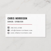 All-American Lawn and Landscaping 名刺 (裏面)