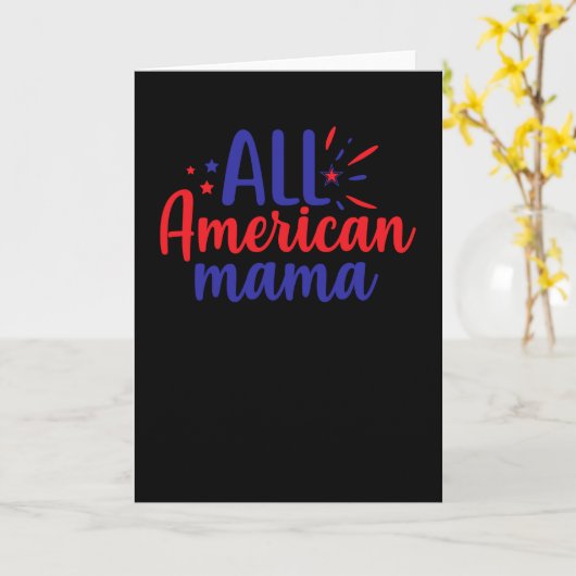 All American Mama カード (黄色い花)