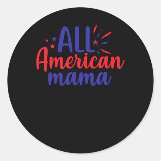 All American Mama ラウンドシール (正面)