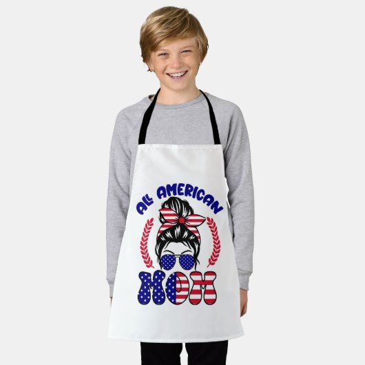 All American Mom-32169 エプロン (着用した状態)