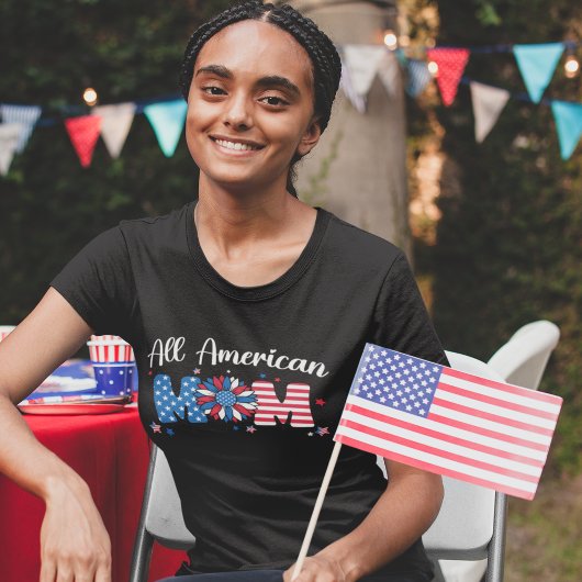 All American Mom 4th July Mom Tシャツ
