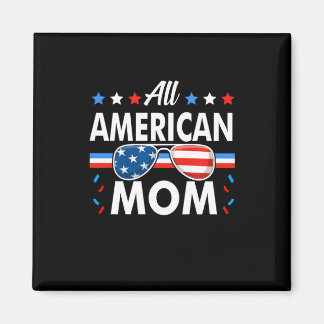 All American Mom 4th of 7月ファミリーマッチング マグネット