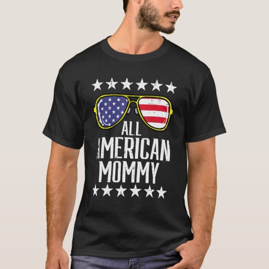 All American Mommy 4th Of July Memorial Day Matchi Tシャツ (正面)