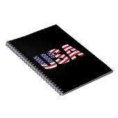 "All American" Patriotic USAロゴ ノートブック (右側)