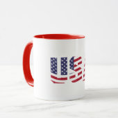 "All American" Patriotic USAロゴ マグカップ (正面左)