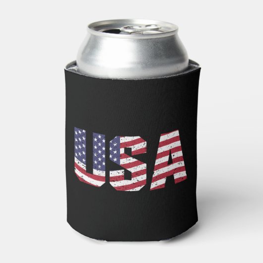 "All American" Patriotic USAロゴ 缶クーラー (缶正面)