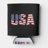 "All American" Patriotic USAロゴ 缶クーラー (正面)