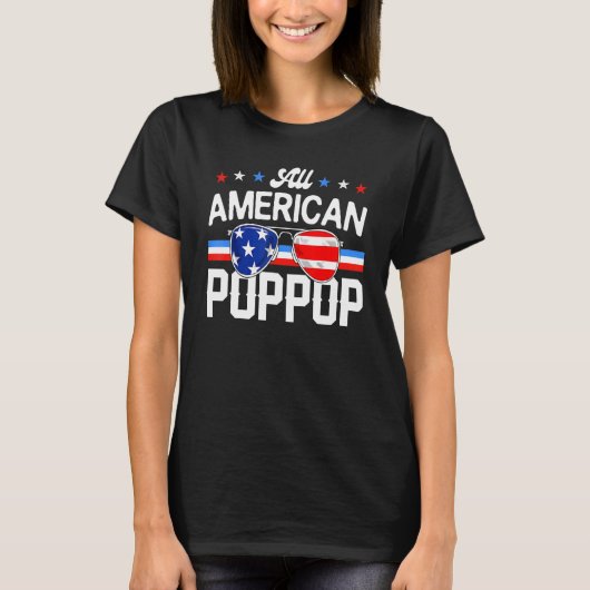 All American PopPop 4th of July Family Matching Su Tシャツ (正面)