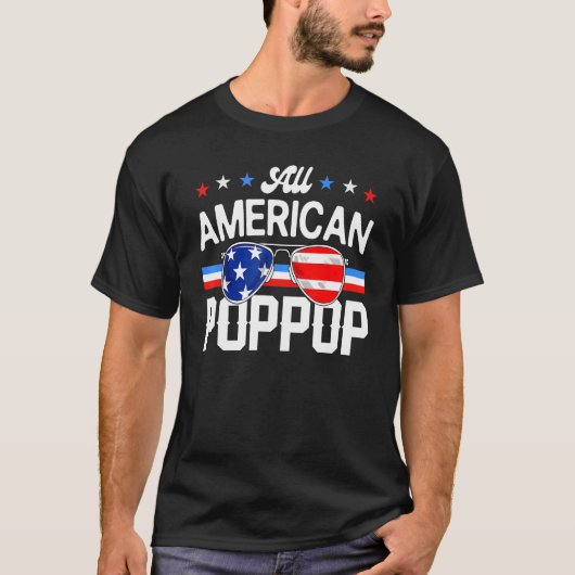 All American PopPop 4th of July Family Matching Su Tシャツ (正面)