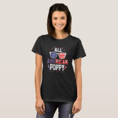 All American Poppy 4th of July US Flag Sunglasses  Tシャツ (正面フル)