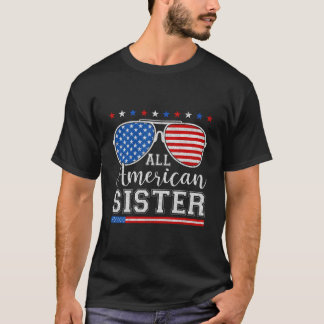 All American Sister 4Th Of July Patriotic Sunglass Tシャツ