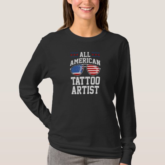 All American Tattoo Artist Usa Patriotic Usa Ameri Tシャツ (正面)