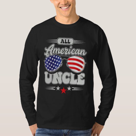 All American Uncle 4th Of July Family Matching Tシャツ (正面)