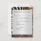 All Animal Skin look Birthday Party RSVP (裏面)