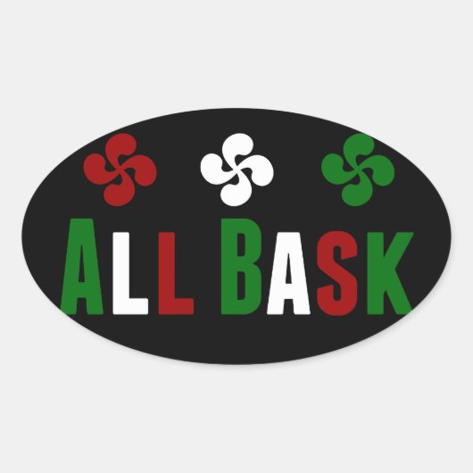All Bask avec la coix 楕円形シール (正面)