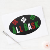 All Bask avec la coix 楕円形シール (封筒)