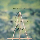All Because Two People Fell in Love Wedding Sign アクリルサイン (ニュートラル)