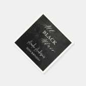 All Black Affairs Birthday Party モダン (全黒浮気誕生日会) スタンダードカクテルナプキン (角)