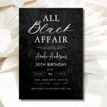 All Black Affairs Birthday Party モダン （全黒浮気誕生日会）