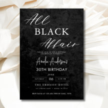 All Black Affairs Birthday Party モダン （全黒浮気誕生日会）