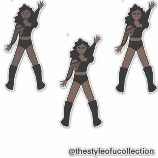 All Black Dancer #1 シール (正面)