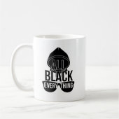 All Black Everything Mug – Minimalist Funny Design コーヒーマグカップ (左)