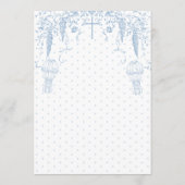 All Blue Toile Boy Baptism Elegant Digital サンキューカード (裏面)