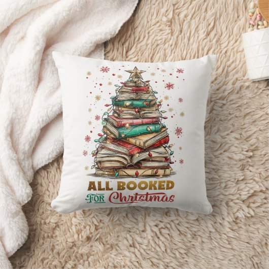 All Booked for Christmas クッション (ブランケット)